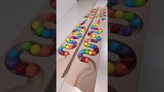 marble Run Race ASMR 157 Wooden Wave Course Colorful Marbles marblerun marblerunrace asmr [upl. by Nnaeed]