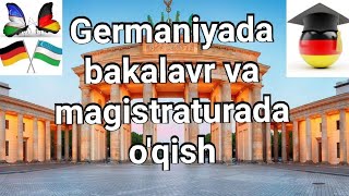 ✔Germaniya 📛 bakalavr➕ magistraturaga oqishga 👨‍🎓👩‍🎓 kirish🎖🇩🇪🇺🇿 [upl. by Paulita937]