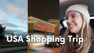 USA Shopping Trip  Trader Joes Target and MORE  Magically Katelyn [upl. by Ahtibat953]