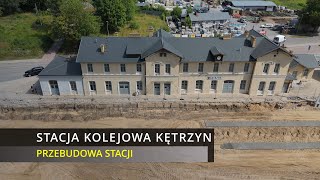 Kętrzyn  Przebudowa stacji PKP  29062024  Widok z drona  DJI Air 3 4K [upl. by Nossila]