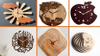 Wooden wall clock design idea [upl. by Anihtyc]