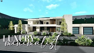 Bloxburg Luxury Minimalist Modern Home  No Large Plot  No Transform Plus  House Build [upl. by Neesay537]