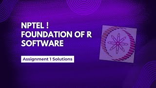 NPTEL  Foundations of R software  Quiz Week 1  Assignment answers 2024 [upl. by Saimon106]