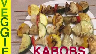 HOW TO MAKE VEGGIE KABOBS ON THE GRILL [upl. by Tijnar]