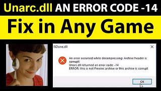 How To Fix Unarcdll Error While Installing Games  New Method [upl. by Malchus997]