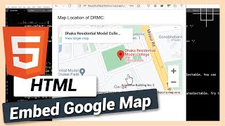 How to Add Google Map Location to Your Website  HTML and CSS tutorial [upl. by Aserej684]