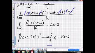 Calcolo della derivata di un Polinomio di secondo grado con la Definizione di rapporto incrementale [upl. by Fanchon]