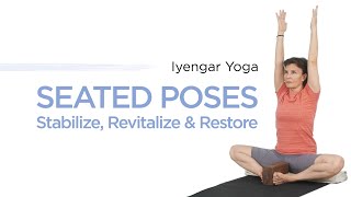 Iyengar Yoga Seated Poses Stabilize Revitalize amp Restore [upl. by Ettenhoj357]