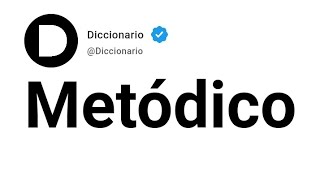 Metódico Significado En Español [upl. by Nosneb823]