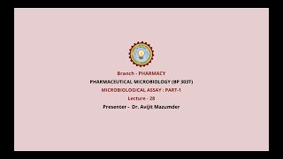 Pharmaceutical Microbiology  Microbiological Assay Part1  AKTU Digital Education [upl. by Clintock991]