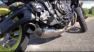 Yamaha MT07 FULL AKRAPOVIČ TITANIUM 2018  Quick Ride PURE SOUND [upl. by Bellaude]