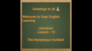 The Narayanpur Incident  Shashi Deshpande  Class 6th [upl. by Helge]