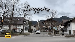 Lenggries Germany  Walking in a Bavarian picturesque town  4K HDR [upl. by Idzik750]