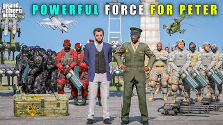 GTA 5  MICHAEL NEW POWERFUL FORCE TO FIGHT PETER  BB GAMING [upl. by Eniretak]