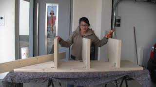 DIY Garderobensitzbank aus Holz selbst bauenMassive FichteBuilding a wooden cloakroom bench [upl. by Cinelli]