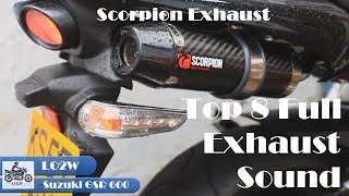 Top 8 Full Exhaust Sound Suzuki GSR 600  LeoVince Arrow Yoshimura Scorpion Devil [upl. by Einnej935]