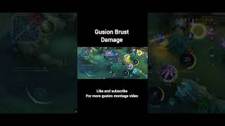 Gusion Brust Damage ⚡ gusion gusionmontage gusionfasthand gusiongameplay gusionnuclearcombo [upl. by Atima]