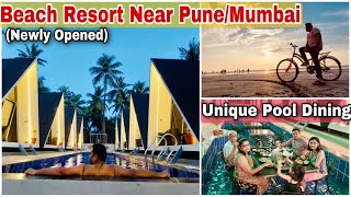 Maharashtra’s Unique Pool Dining  Namaste Beach Resort  Diveagar from PuneMumbai  Findingindia [upl. by Ebneter]