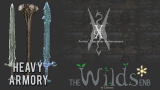 Skyrim Mod Spotlight Heavy Armoury XCE Body Enhancements amp The Wilds ENB [upl. by Lecia465]