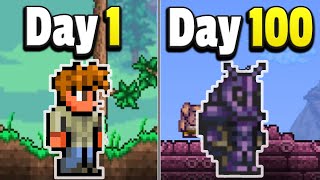 I Played 100ish Days Of Terraria As a New Player [upl. by Aicilak596]