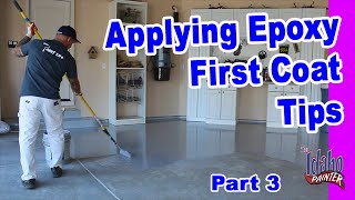 Applying Epoxy The First Coat Epoxy Floor Application Instructions Instructions applying epoxy [upl. by Card602]