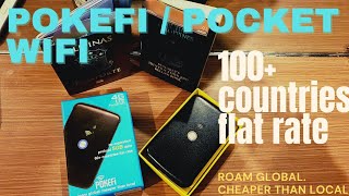 POKEFI  Pocket Wifi 4G LTE Review 100 countries flat rate Roam global cheaper than local [upl. by Tsirc]