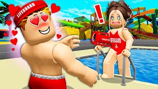 I Worked At A Waterpark LIFEGUARD Fell In LOVE With ME Roblox [upl. by Starr849]