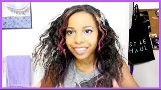 ♥My Braid Out On Flat Ironed Natural Hair♥ [upl. by Ahseuqram]