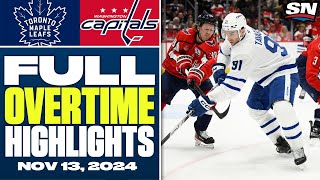 Toronto Maple Leafs at Washington Capitals  FULL Overtime Highlights  November 13 2024 [upl. by Aikym]