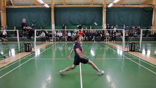 Finnish Youth International Badminton Match BS U17 Aapo Puhakka vs Vili Tanttu Semifinal [upl. by Ahsirahc]