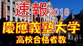 【速報】慶應義塾大学 2018年平成30年 合格者数高校別ランキング [upl. by Orravan404]