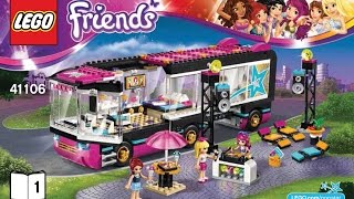 LEGO 41106 Pop Star Tour Bus Instructions LEGO FRIENDS 2015 [upl. by Ellehciram]