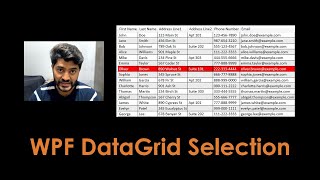 How to change WPF DataGrid row selection background amp foreground colors [upl. by Iat]