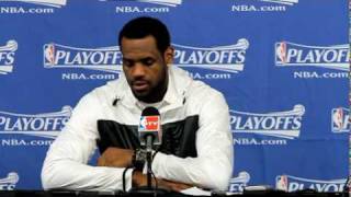 LeBron James reacts to game 6 loss to Celtics [upl. by Dnama]