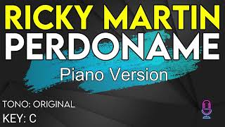 Ricky Martin  Perdoname Piano Version  Karaoke Instrumental [upl. by Idnaj]