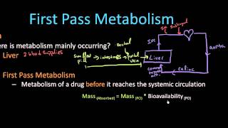 First Pass Metabolism  Pharmacology Lect 6 [upl. by Oiratno]