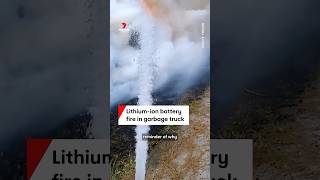 Lithiumion batteries spark fire in garbage truck [upl. by Ahker867]