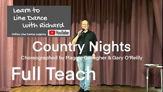 BEGINNER LINE DANCE LESSON 114  Country Nights  Part 1  Full Teach [upl. by Ahsym134]