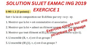 Solution du probleme 1 du concours EAMAC 2019 [upl. by Eneres]