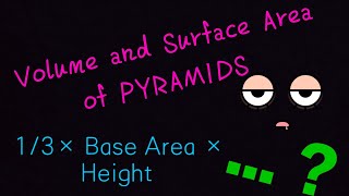 O levels Math  Ex 12A D2  Volume and surface area of pyramids [upl. by Grani]