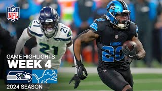 Seattle Seahawks vs Detroit Lions  2024 Week 4 Game Highlights [upl. by Thurnau674]