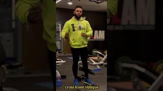 cross knee oblique…strengh motivation abs absworkout [upl. by Yraillih494]