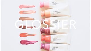 Glossier Cloud Paint  New Shades and Swatches [upl. by Redmund]