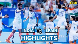 India Vs Spain Hockey Highlights IND Beat SPN Create History After 52 Years  Paris Olympics 2024 [upl. by Mcintyre]