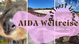 AIDA Weltreise 202324  Süße Quokkas auf Rottnest Island und Schiffsalltag ⛴️  VLOG 018 [upl. by Temhem]