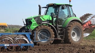 Ploegen met een nieuwe DeutzFahr Agrotron 6175 RCShift en Niemeyer wentelploeg 2019 [upl. by Devona]