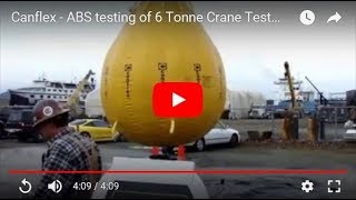 Canflex  ABS testing of 6 Tonne Crane Test Water Bag [upl. by Asereht]