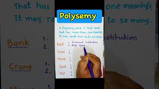 Polysemy  Semantics  ELT  Vocabulary  Morphology  Linguistics LinguaFranca1 [upl. by Leunammi292]