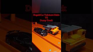 Bugatti La Voiture Noire VS Dump Truck hot wheels race shorts race bugatti truck [upl. by Glynias]