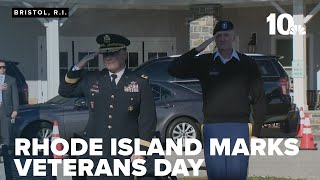 Rhode Island holds Veterans Day observance at Veterans Home [upl. by Augy]